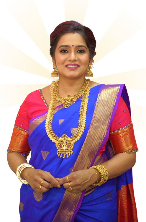 Woman with gold jewelry